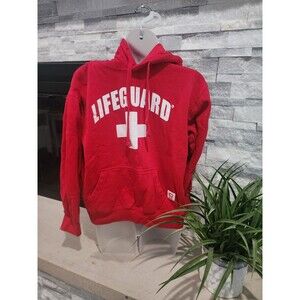 Lifeguard Sweater Womens Size S Red Hoodie Pullover Ladies